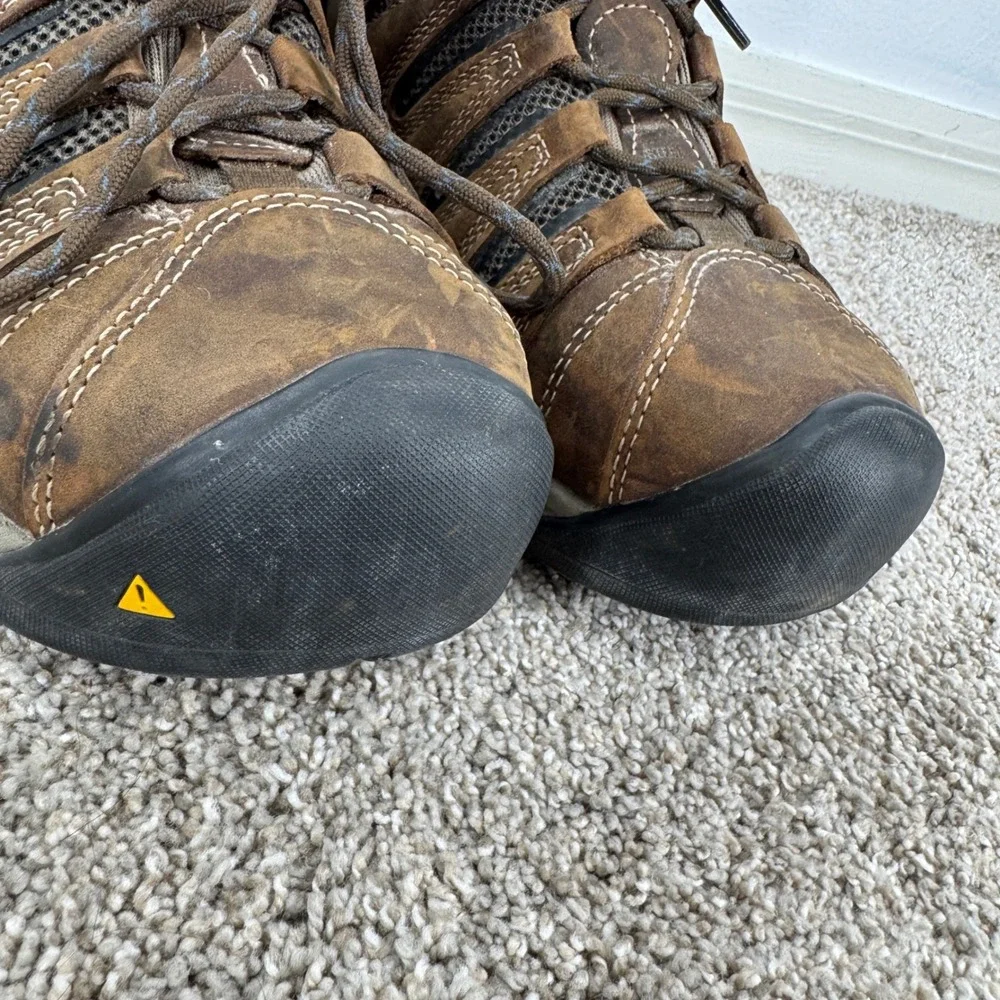 Keen Utility Lansing Mid Waterproof Work Boots Brown Men 10.5 D Steel Toe Safety